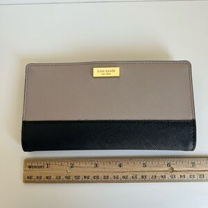 Kate Spade Black Wallet with Gold Accents